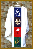 Multi-colored chasuble